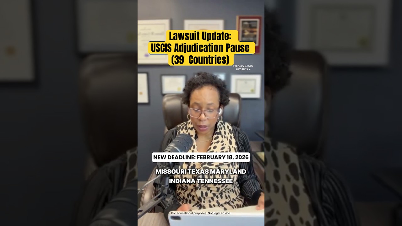 Lawsuit Update: USCIS Adjudication Pause (39 Countries)