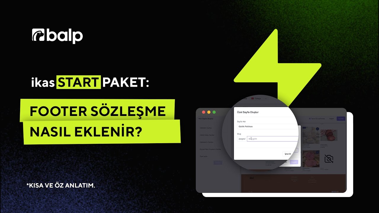 ikas Start Paket Footer'a Sözleşmeler Nasıl Eklenir?
