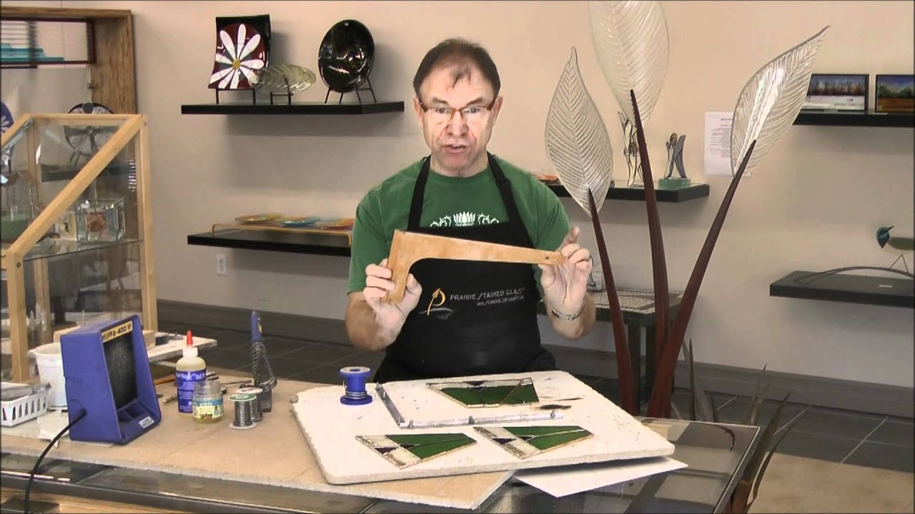 Mission Style Stained Glass Lamp Pt. 3 - Assembling the Lamp