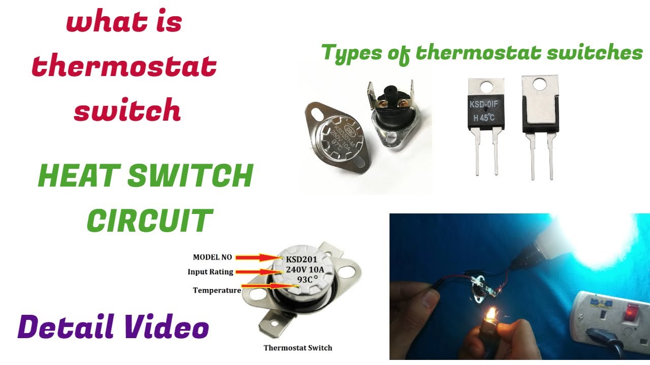 Temperature Sensor Thermostat Switch Circuit with KSD301
