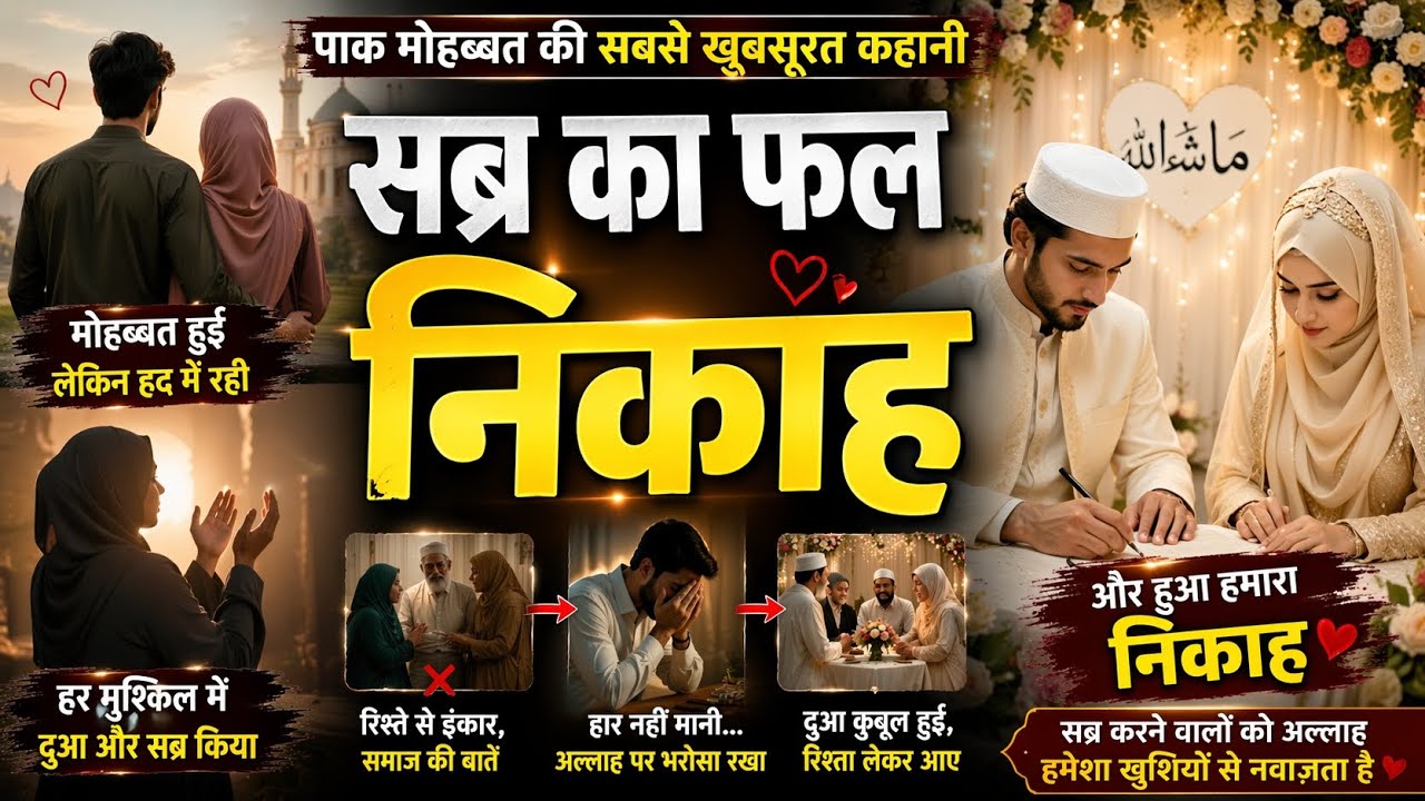 सब्र का फल &ndash; निकाह ❤️ | Halal Love Story | Islamic Love Story in Hindi | Emotional Story 2026