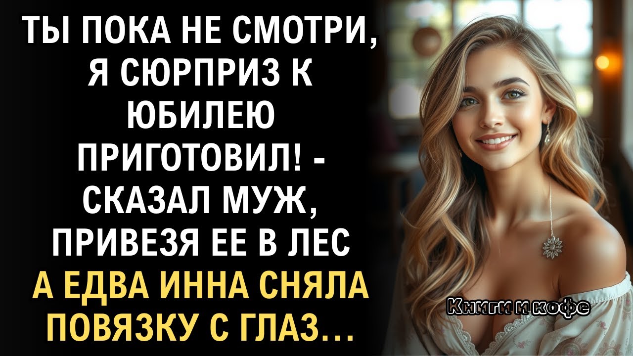 Ты пока не смотри, сюрприз к юбилею! - сказал муж, привезя в лес… А едва Инна сняла повязку с глаз…