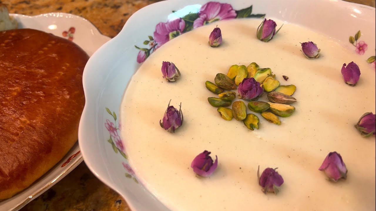Fereni - Persian Rice Pudding (Custard) - Cooking with Yousef