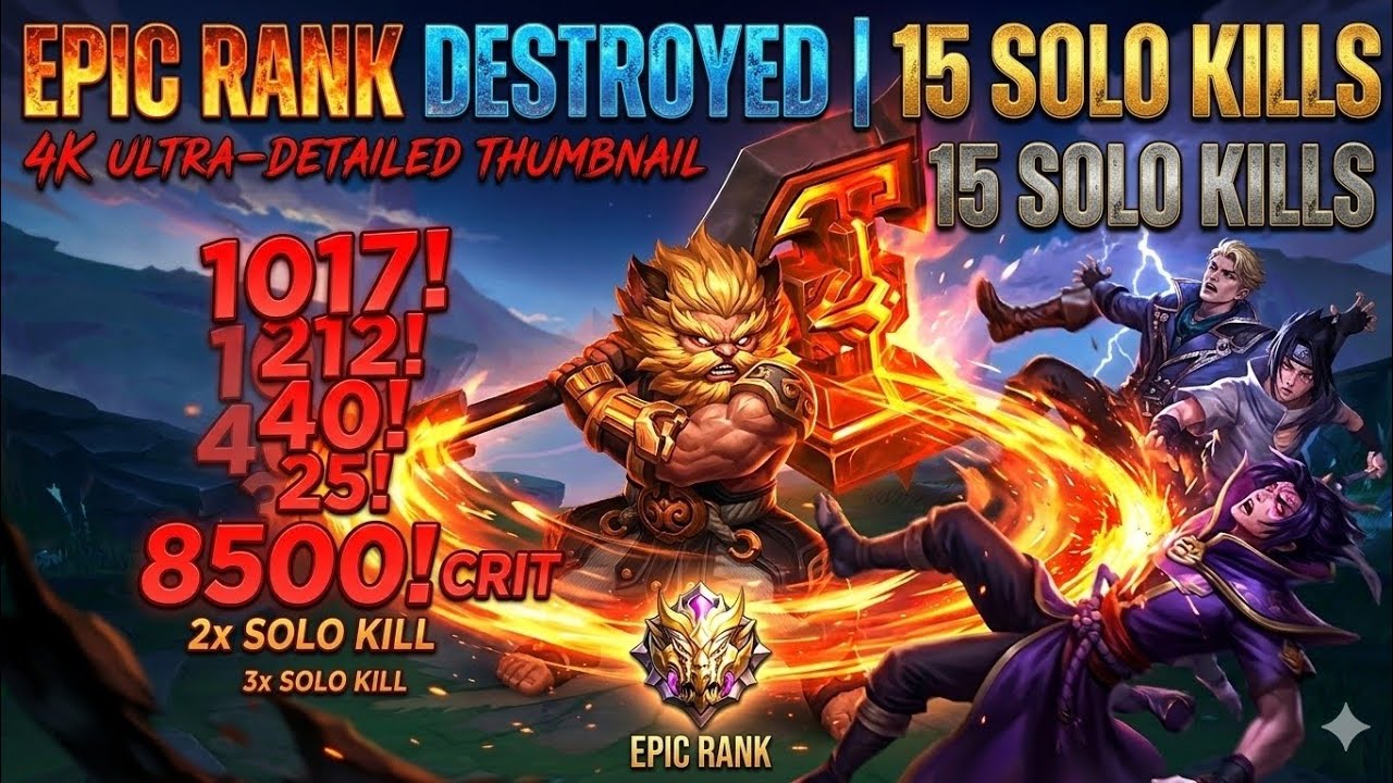 Solo Carry in Epic Rank 💀 15 Kills Insane Damage #viral #mobalegends5v5 #mlbb 