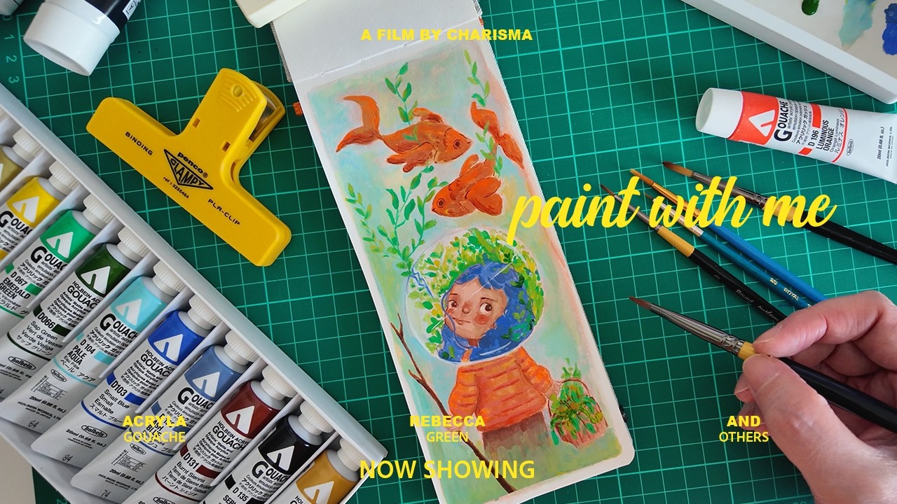 Painting with Holbein Acryla Gouache | Sketchbook Practice & Creative Flow