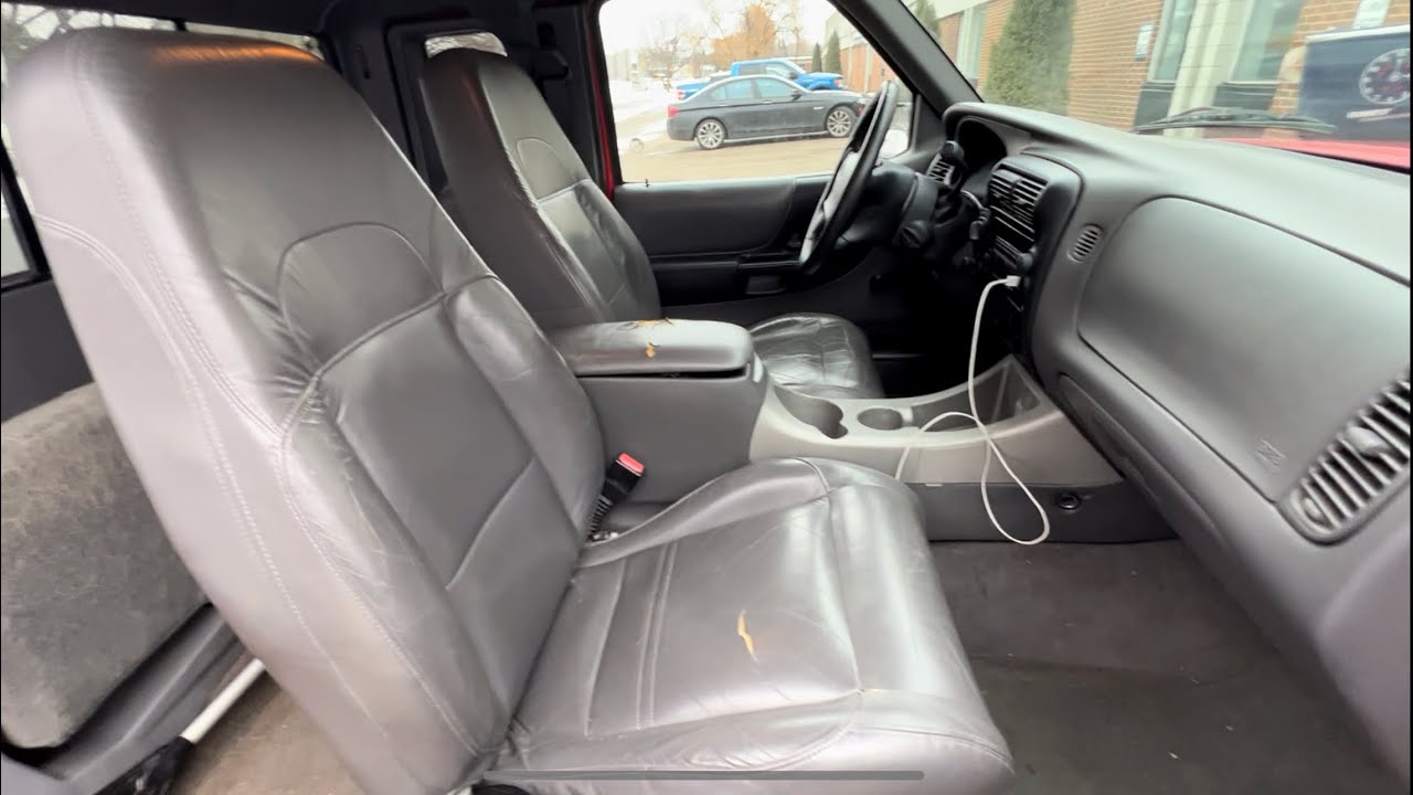 Ford Ranger Seat Swap from Explorer Sport w/ seatbelt rails + Center Console