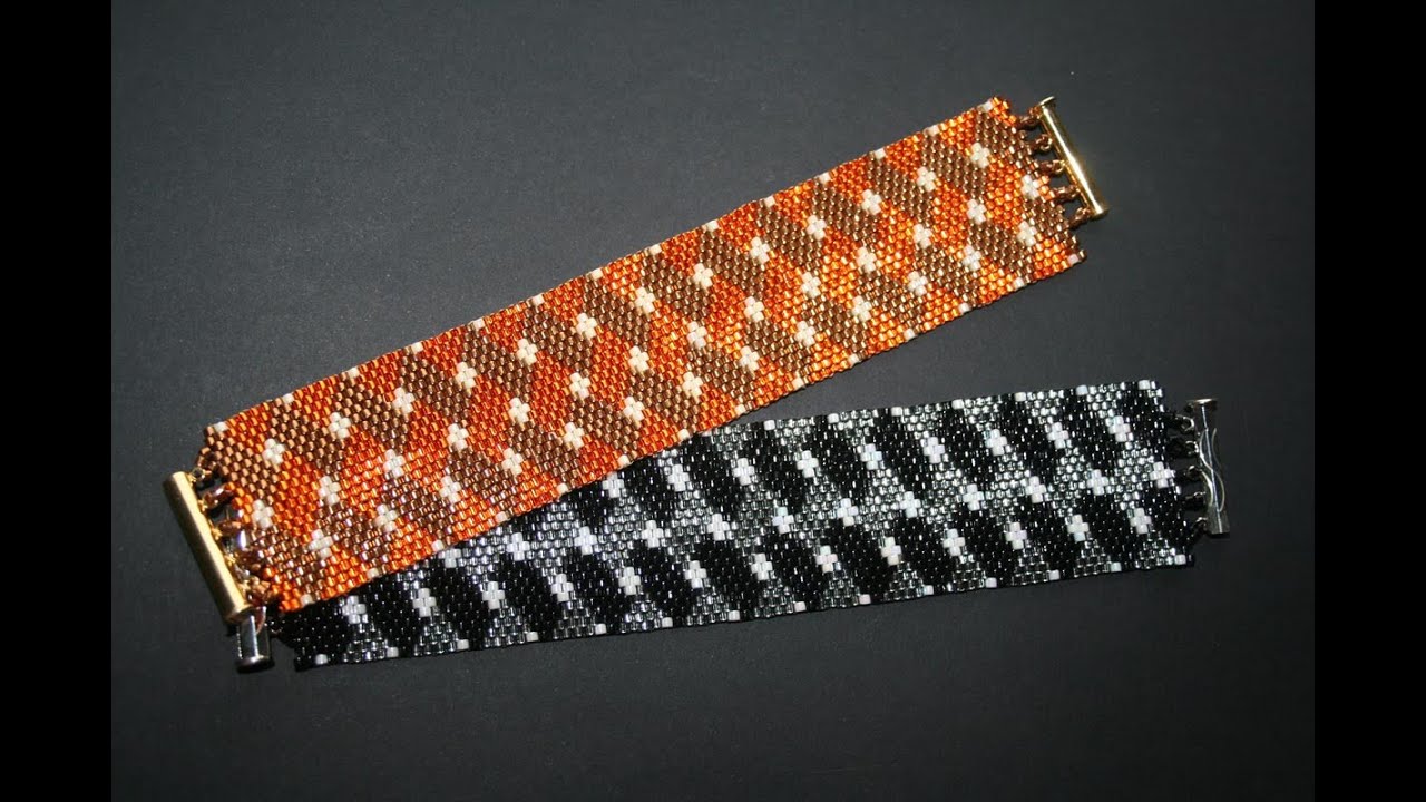 BRACCIALE AFRICA - Tecnica del peyote pari - Tutorial Perlinebijoux.com