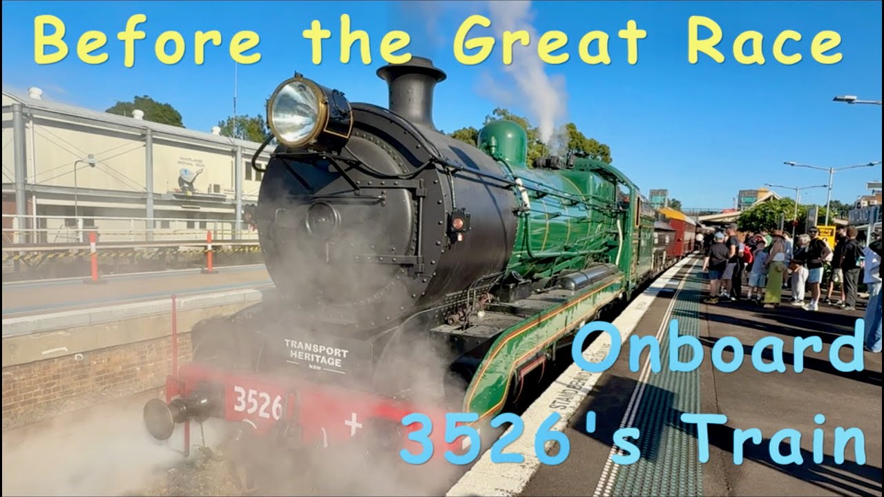 Hunter Valley Steamfest 2025 - Onboard with 3526 before the race - Australian Steam Trains