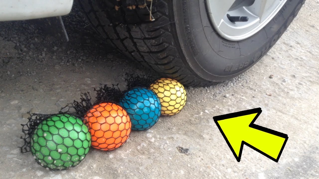Experiment !! Car Vs Stress Balls! Crushing Crunchy & Soft Things by Car!