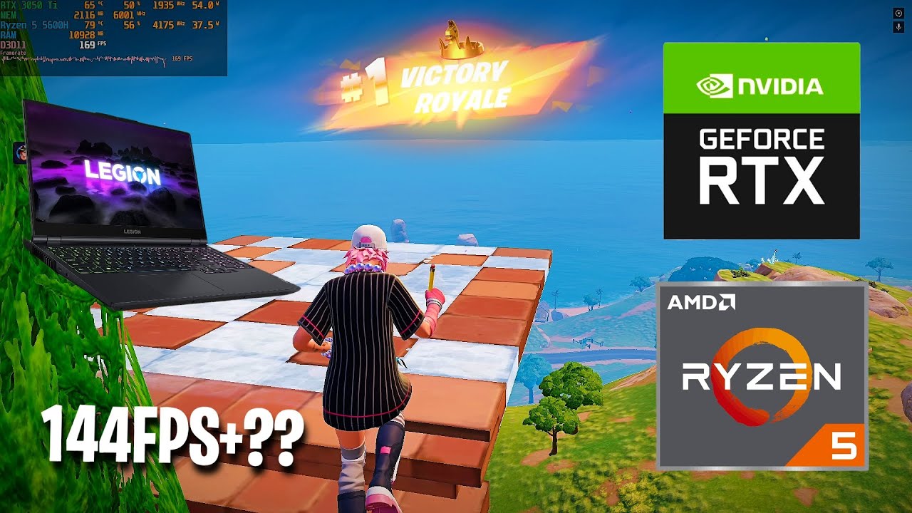 *RTX 3050 Ti & AMD Ryzen 5 5600H* Fortnite Benchmark! (Performance Mode)