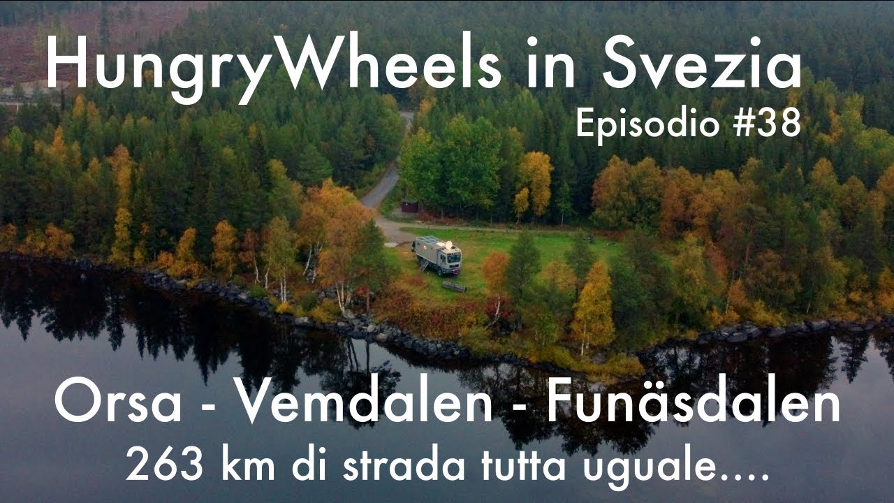 HungryWheels in Svezia Episodio #38 Orsa - Vemdalen - Fun&auml;sdalen 263 Km di strada tutta uguale....