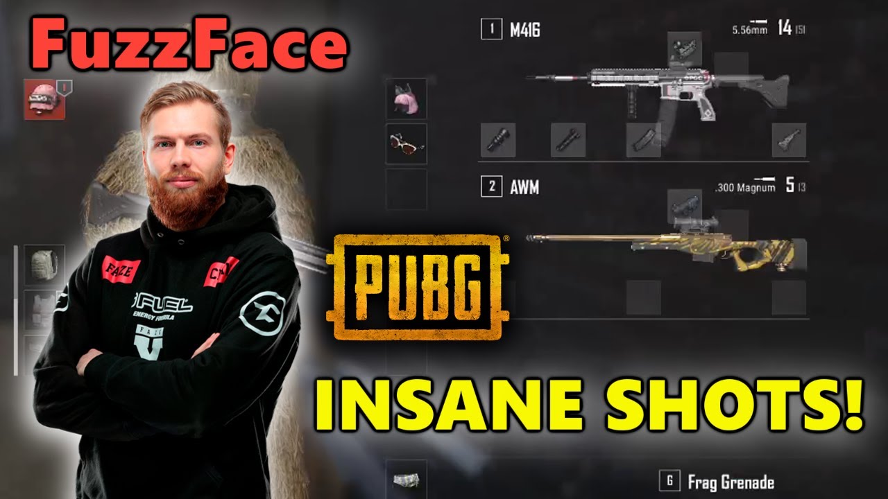 FaZe FuzzFace - INSANE SHOTS! - SOLO SQUADS! - M416 + AWM - PUBG