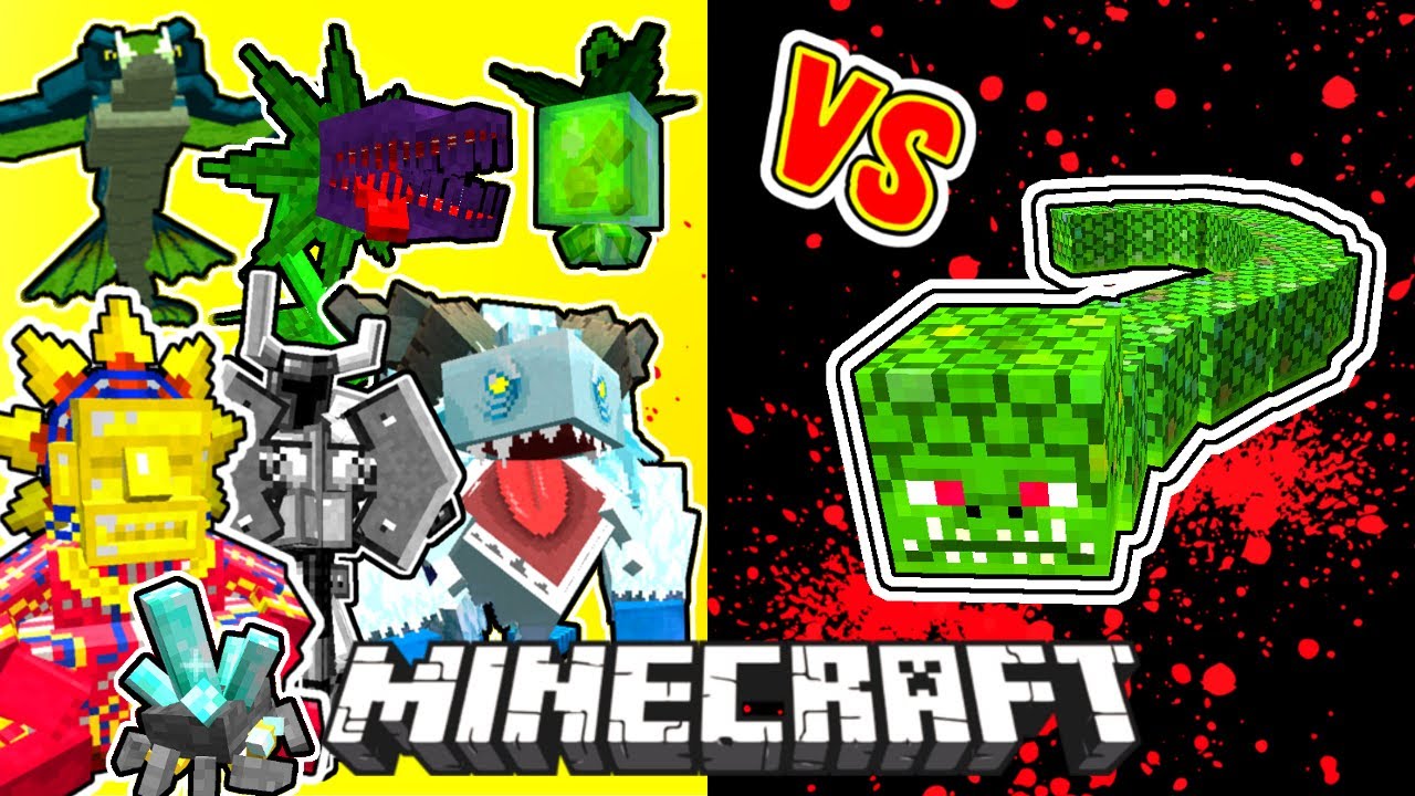 Naga Vs. Mowzie's Mobs in Minecraft