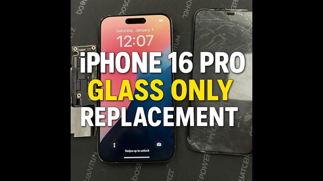 iPhone 16 Pro Glass ONLY replacement vs. full screen replacement (refurbishing video)