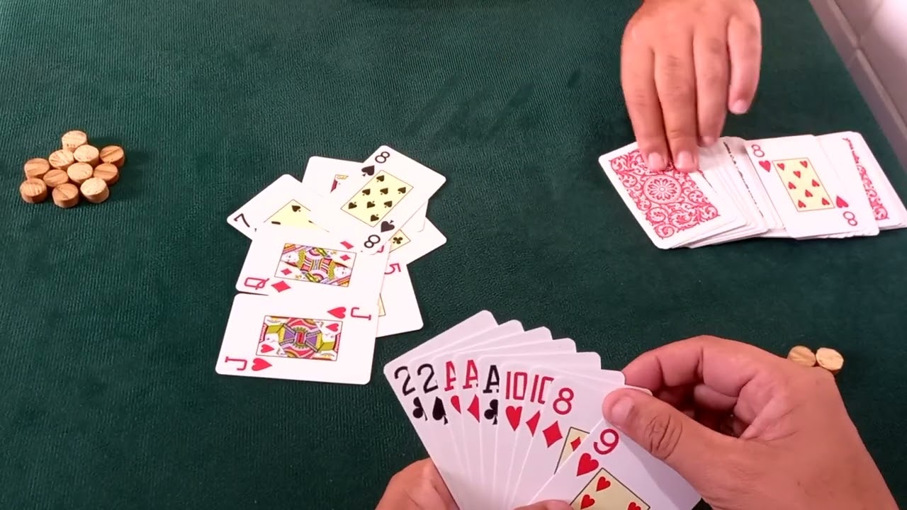 Jogando um baralho, cacheta
