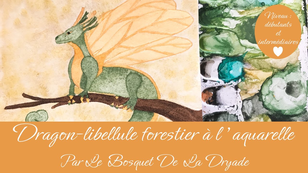 Tuto aquarelle / Dragon libellule