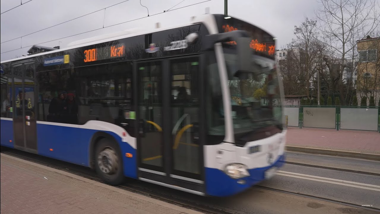 Poland, Kraków, bus 300 ride form Szwedzka to Krakow Airport (KRK)