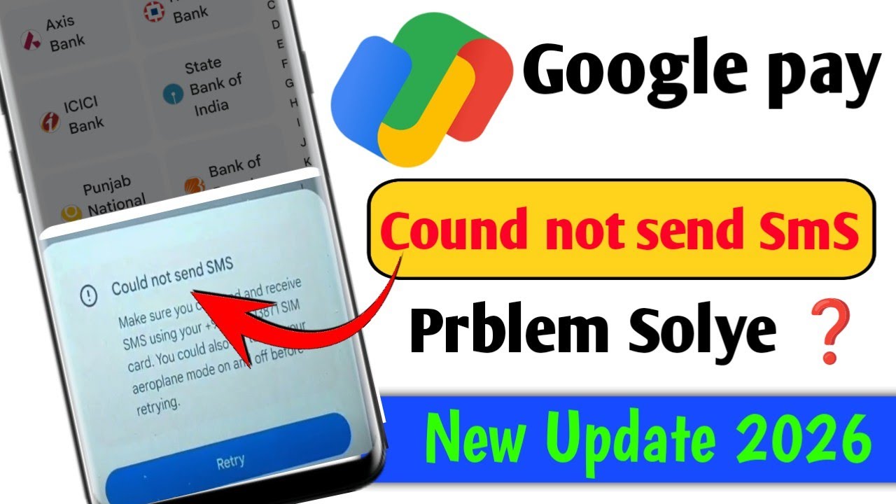 Google Pay Couldn&rsquo;t Send SMS Problem Solve 2026 🔥 | 100% Working Trick