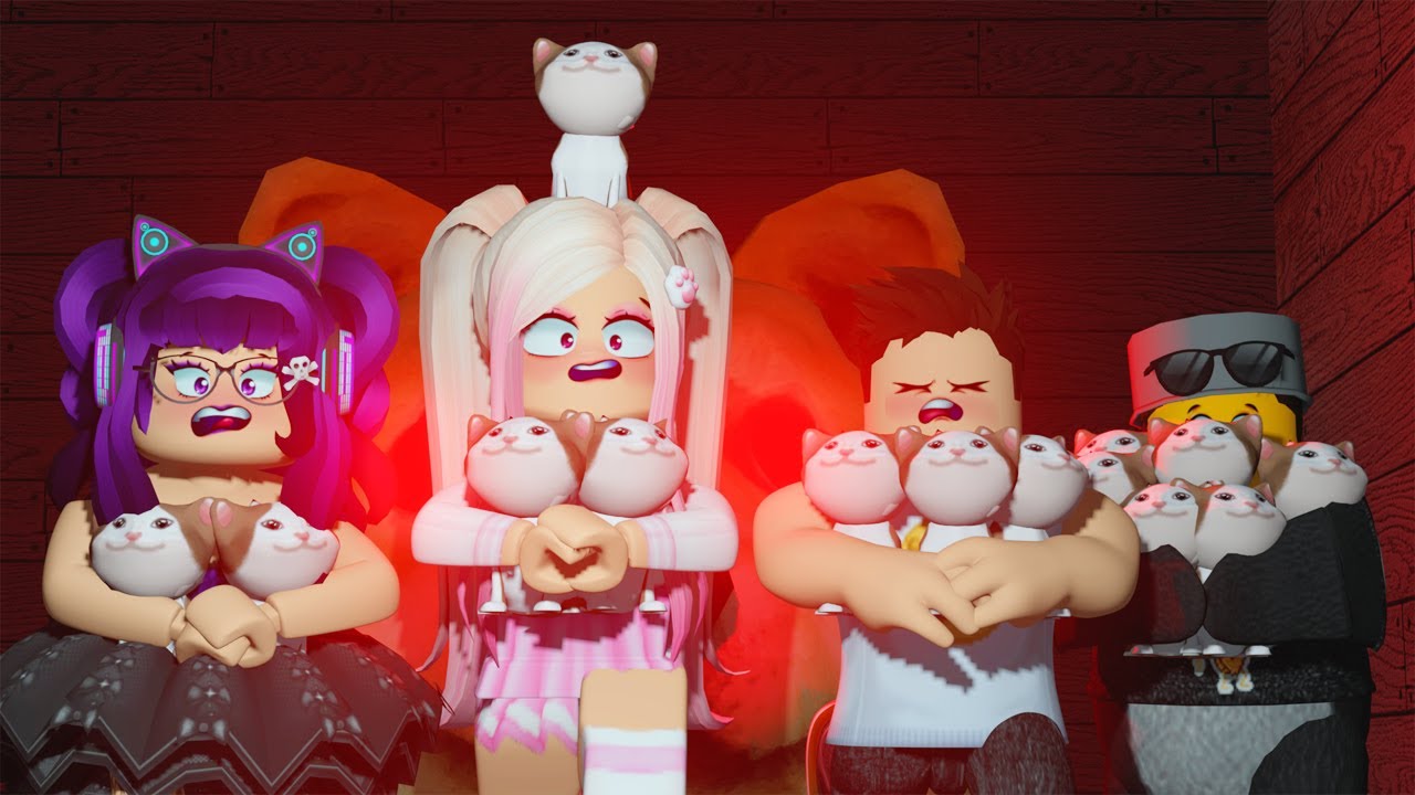 ¡RESCATA a los GATITOS POP CAT de las CABEZAS GIGANTES de DOGE! 😺​ #TeamGritón // Roblox