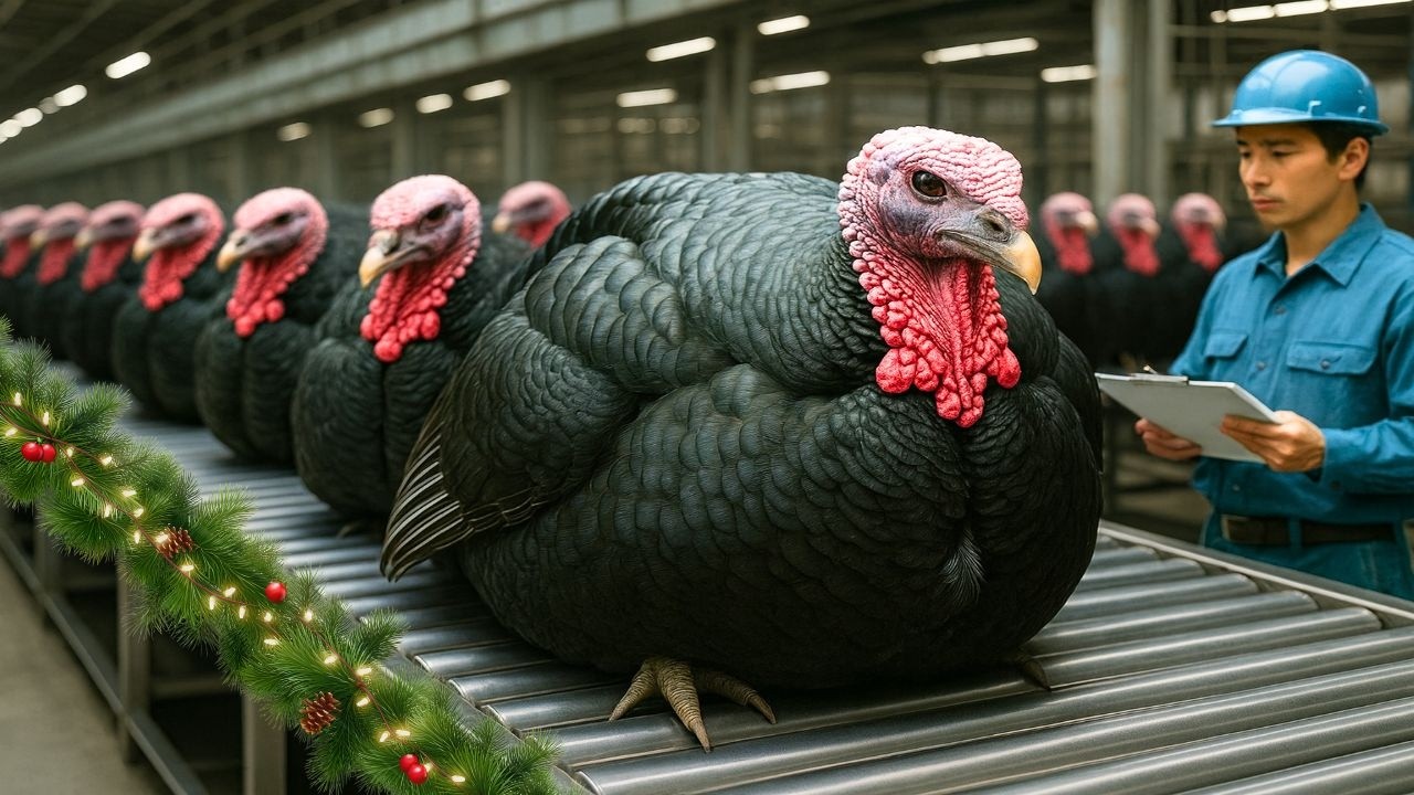 C&Oacute;MO se HACE el PAVO NAVIDE&Ntilde;O 🦃  AS&Iacute; se PRODUCE el PAVO de ACCI&Oacute;N de GRACIAS 🏭  MEGA F&Aacute;BRICAS
