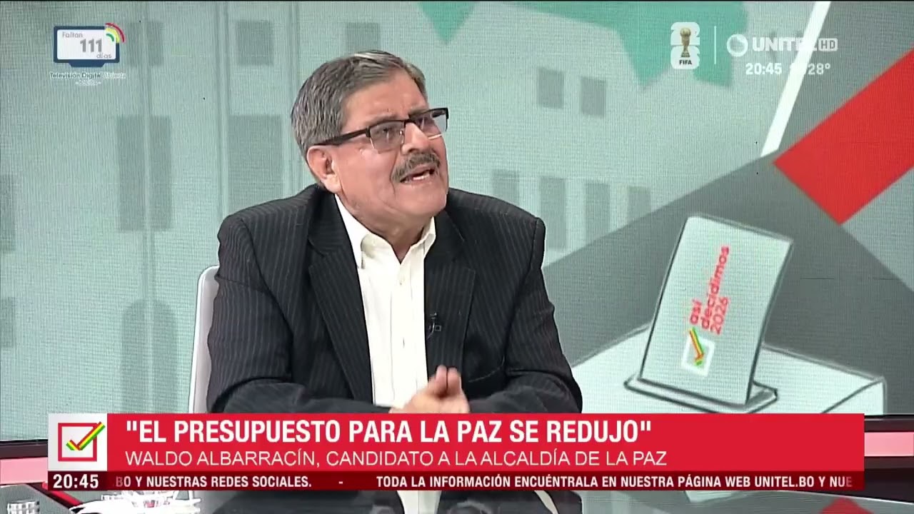 Albarracín propone aumentar en Bs 1.000 millones el presupuesto de La Paz