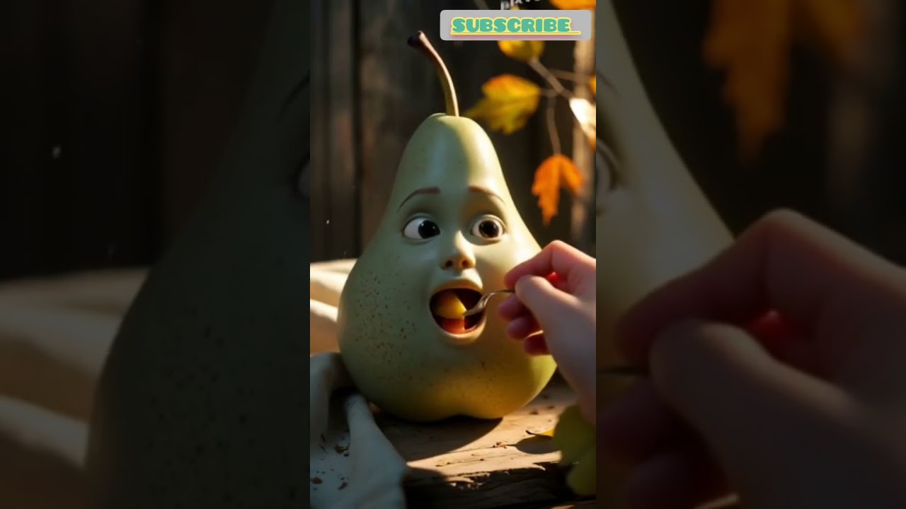 Serenity in Autumn &ndash; The Peaceful Pear #funny #surrealart #foodart