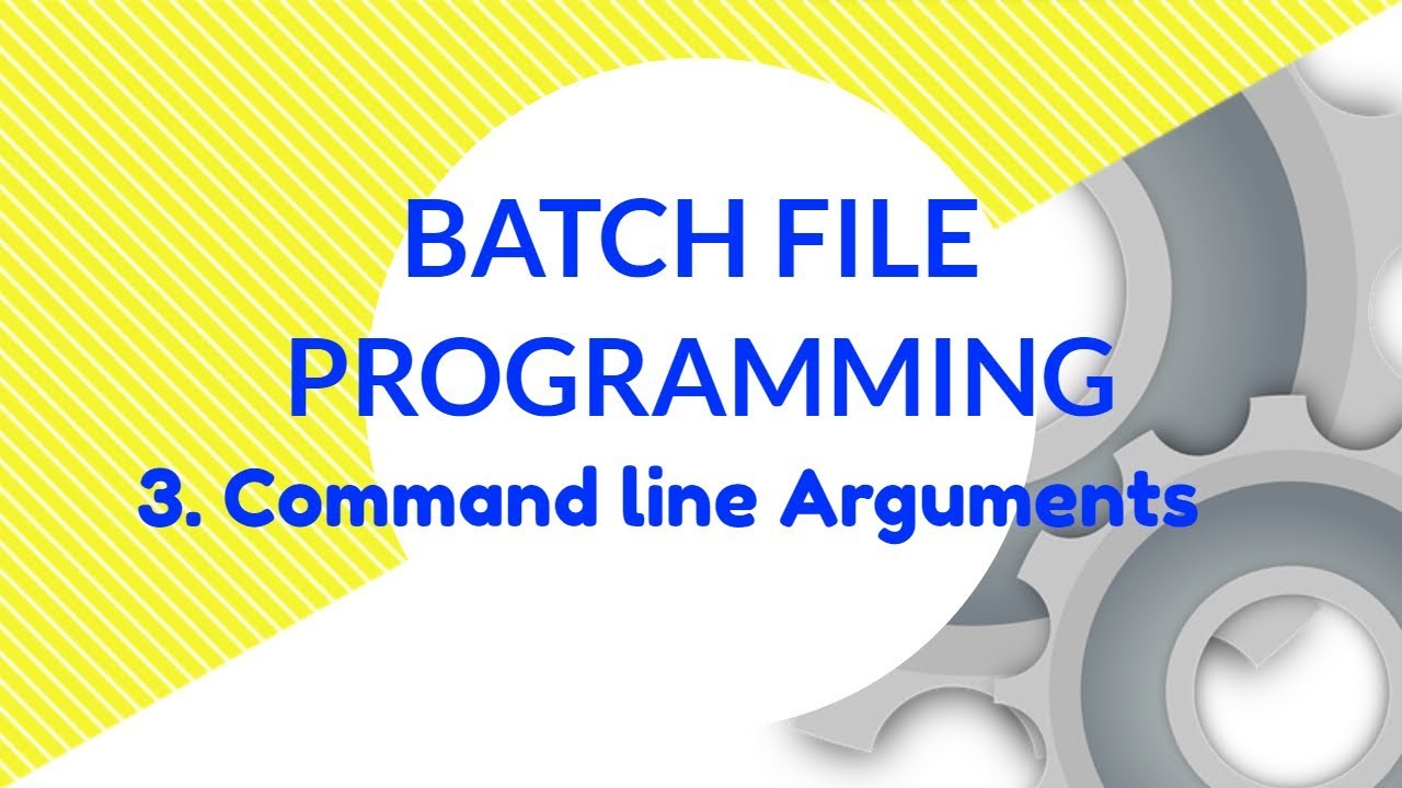 Command Line Arguments in Batch File Programming