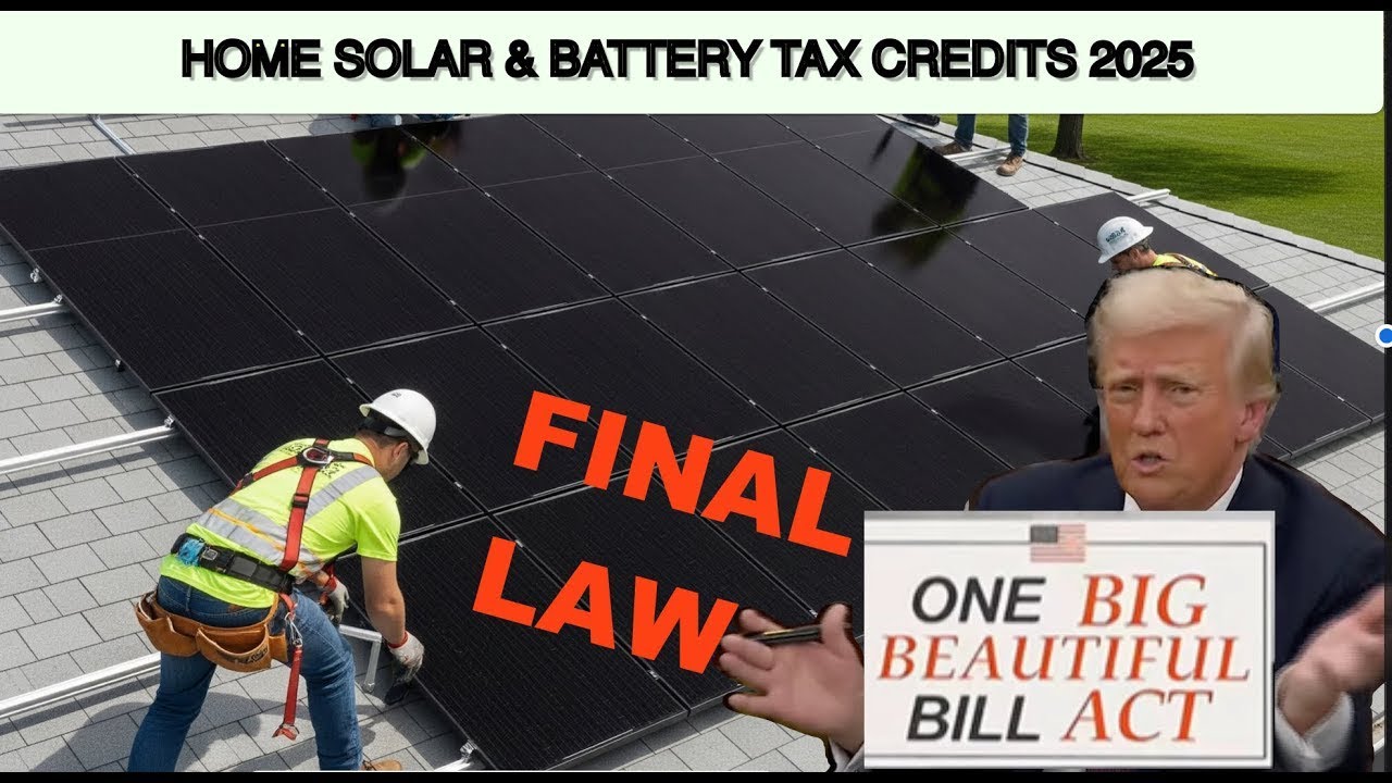 Trump One Big Beautiful Bill  Act Solar Tax Credit Battery Tax Credit Energy Efficiency Tax Credits