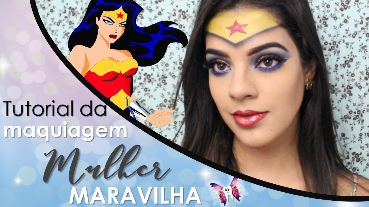 Carnaval 2017 #1   Tutorial da maquiagem MULHER MARAVILHA por Indiara Porto