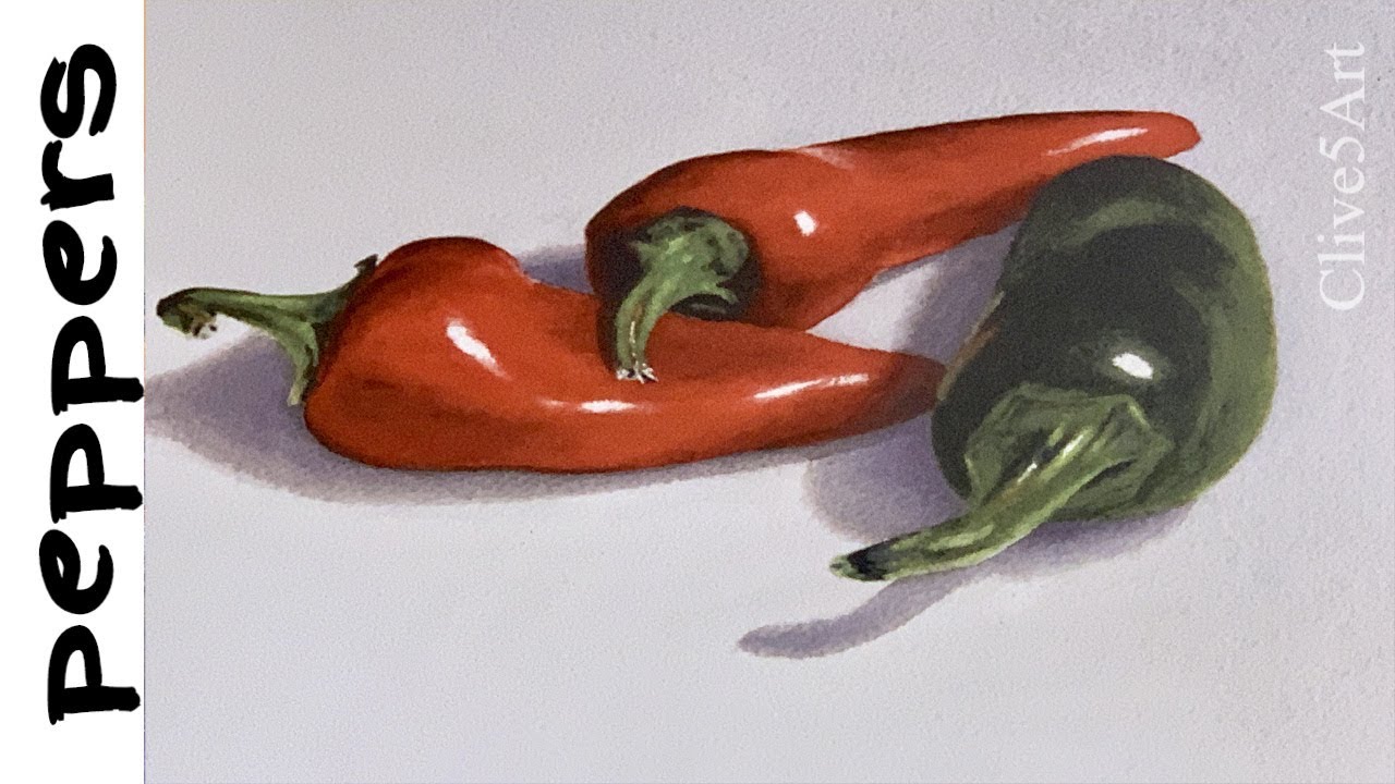 Peppers still life Acrylic painting