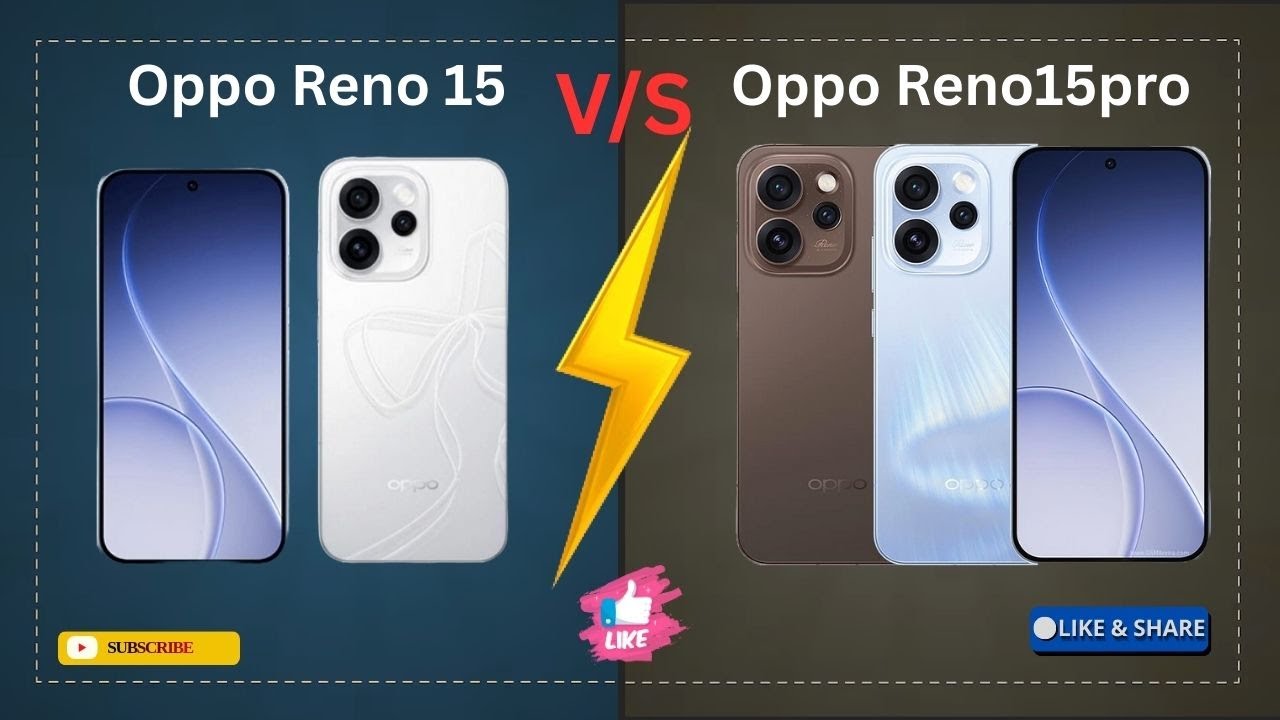 Oppo Reno 15 vs Reno 15 Pro – Full Comparison | Camera, Performance, Battery & Features (2025)