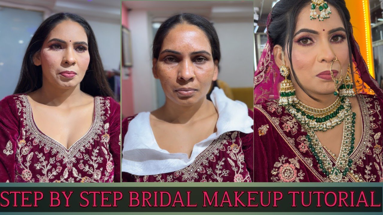 Signature Bridal makeup tutorial| step by step| by @Anshikasingh.makeupartist03 