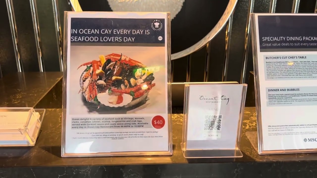 Ocean cay restaurant on MSc seashore 👍🏿