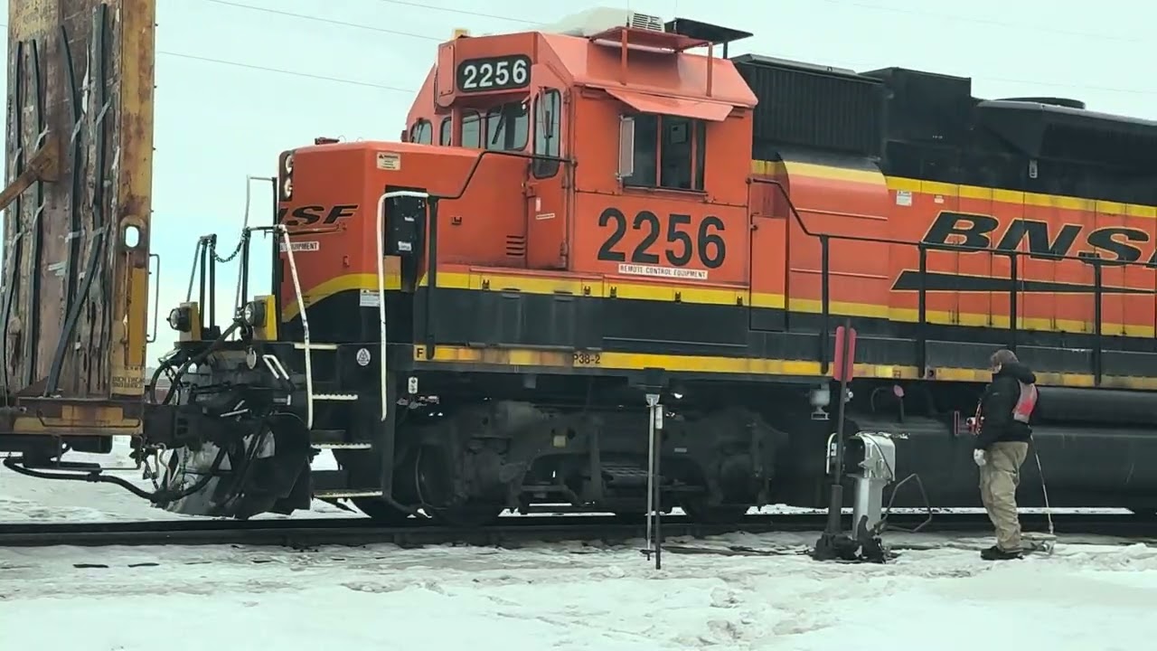 Local Boys Hard At It. BNSF 2256 Prosper Subdivision Fargo, North Dakota 