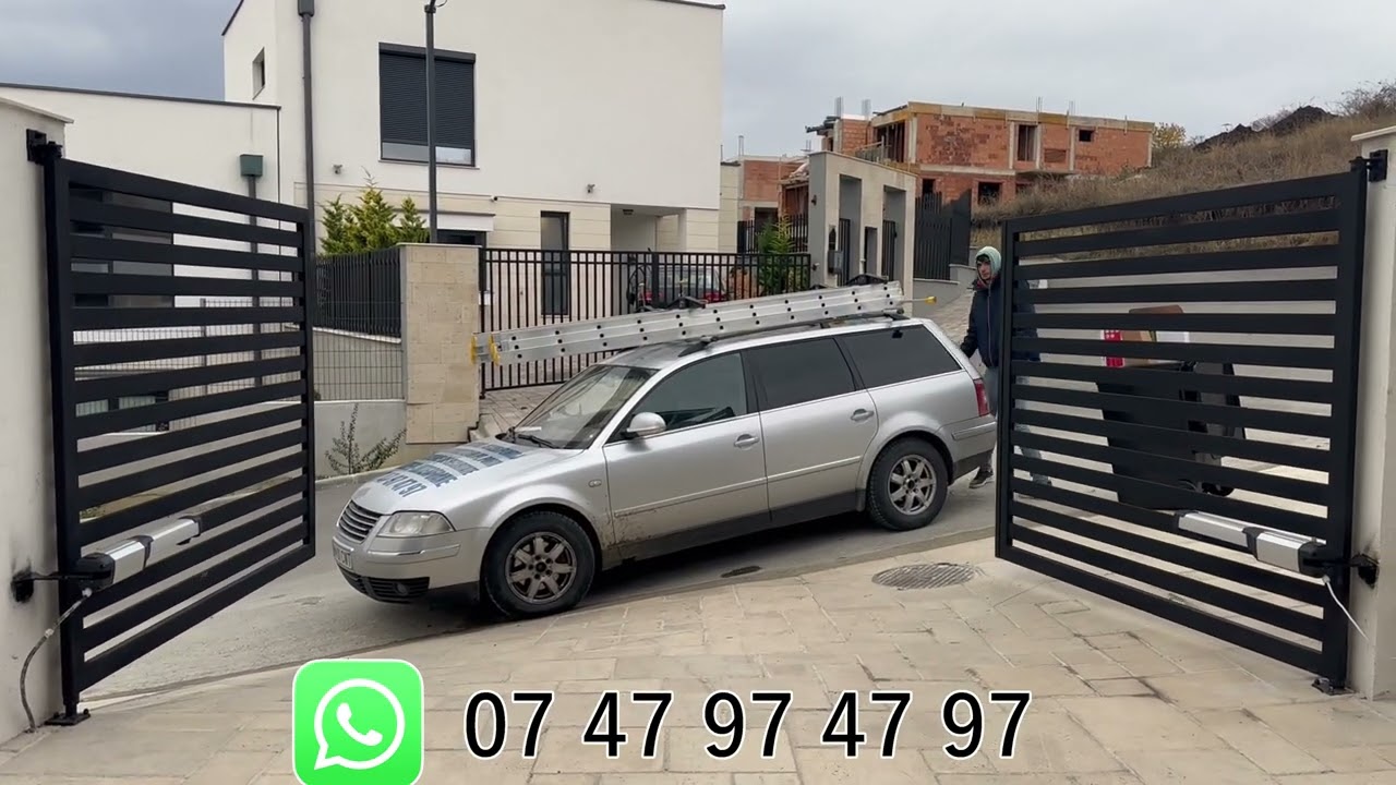 Automatizare poarta batanta BFT A40 cu deschidere exterioara cu motoare la interior