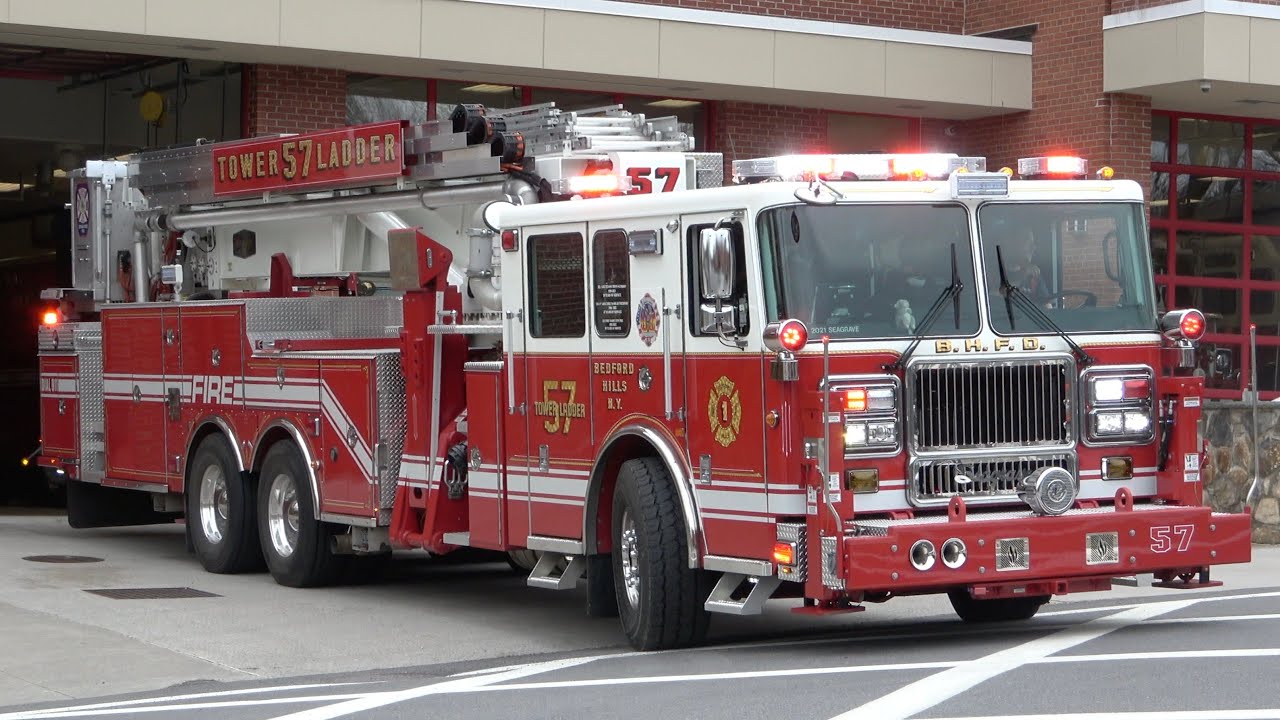 Bedford Hills FD Engine 198 & Tower Ladder 57 Responding