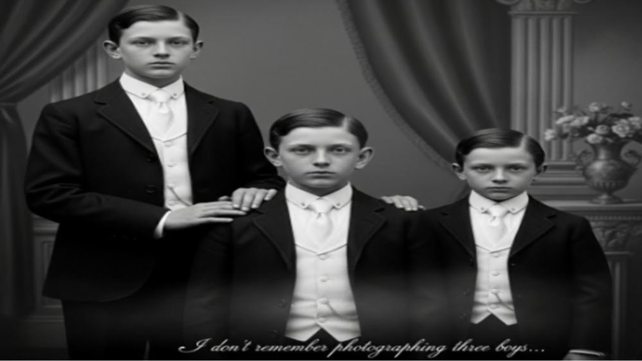 Trei Frați Identici în 1904 — Până Când Faci Zoom pe Urechea Celui din Mijloc