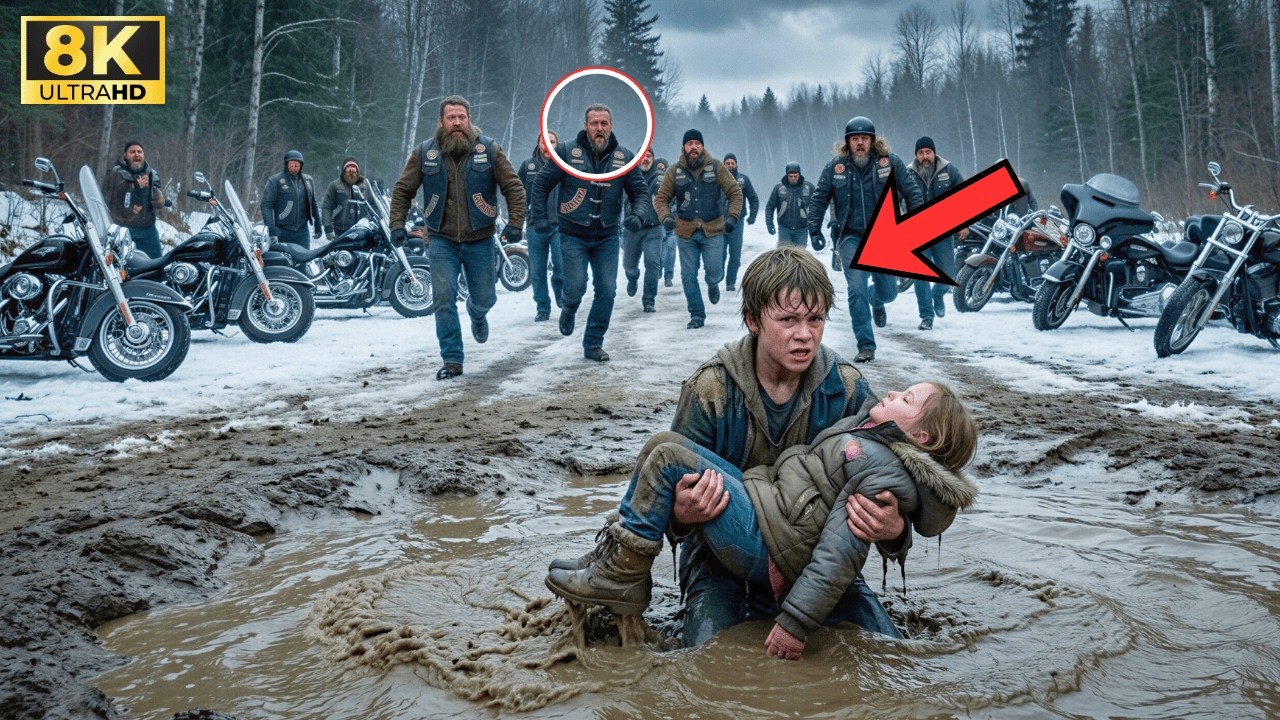 A homeless boy sank in quicksand to save a biker’s granddaughter—soon 255 Hells Angels arrived