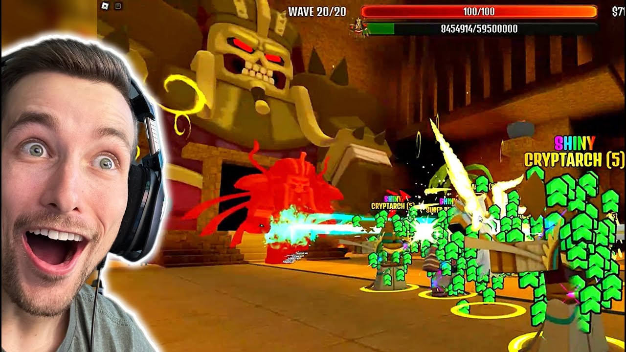 Winning Amun-Ra DIFFICULTY 50 on HORROR MODE in The House (TD) on ROBLOX