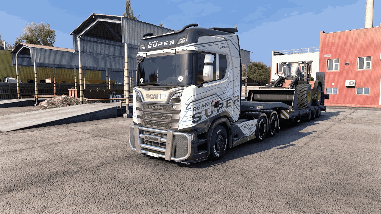 ETS2 Scania Super Low Loader Job | Realistic 16 Minute Drive 🚚🎮