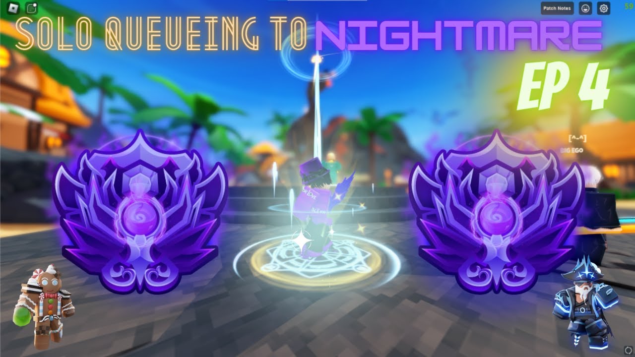 Solo Queueing To NIGHTMARE RANK EP 4... (Roblox BedWars)