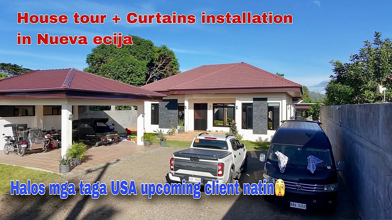Balik vlog na po tayo / Halos puro mga Taga USA ang ating Client House tour + curtains installation