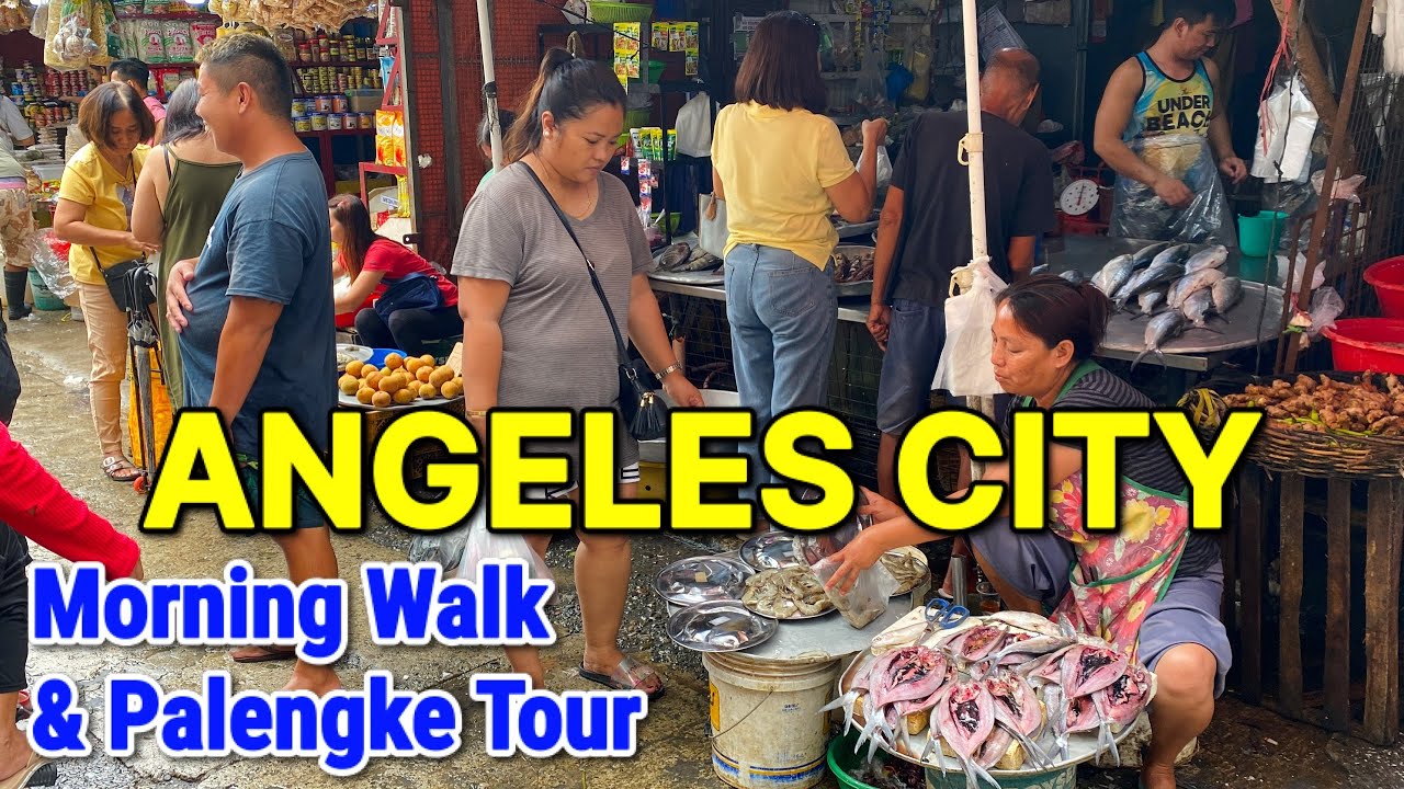 Rainy Morning in Angeles City - Streets & Food Market “PALENGKE” Walking Tour | Pampanga Philippines