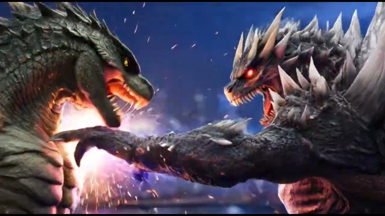 EVOLVED GODZILLA VS SPACEGODZILLA 2026 #godzilla #kaiju #animation #titan #trending #vfx 