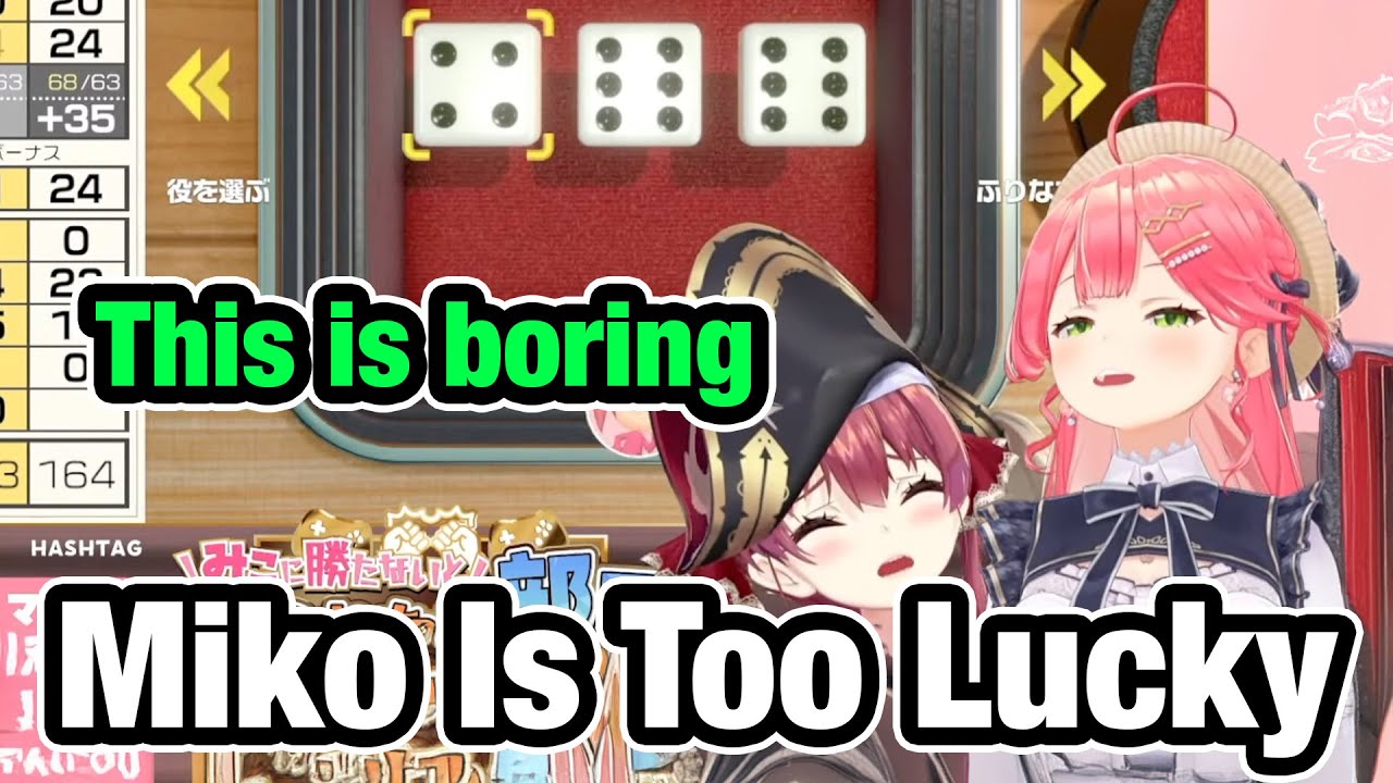 Marine Gets Broken by Miko's Unbelievable Luck! 😵🍀【Hololive/Sakura Miko】