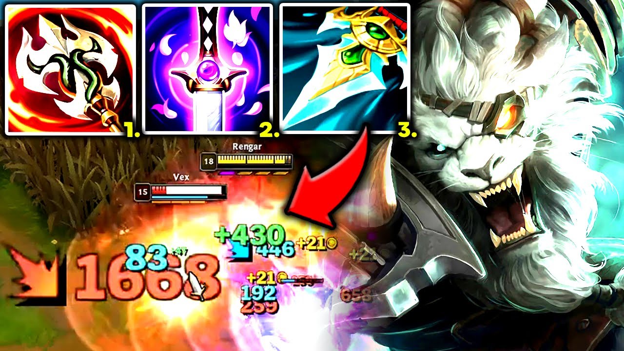 RENGAR TOP IS THE PERFECT CHAMP TO 1V9 (RENGAR IS AMAZING) - S13 Rengar TOP Gameplay Guide