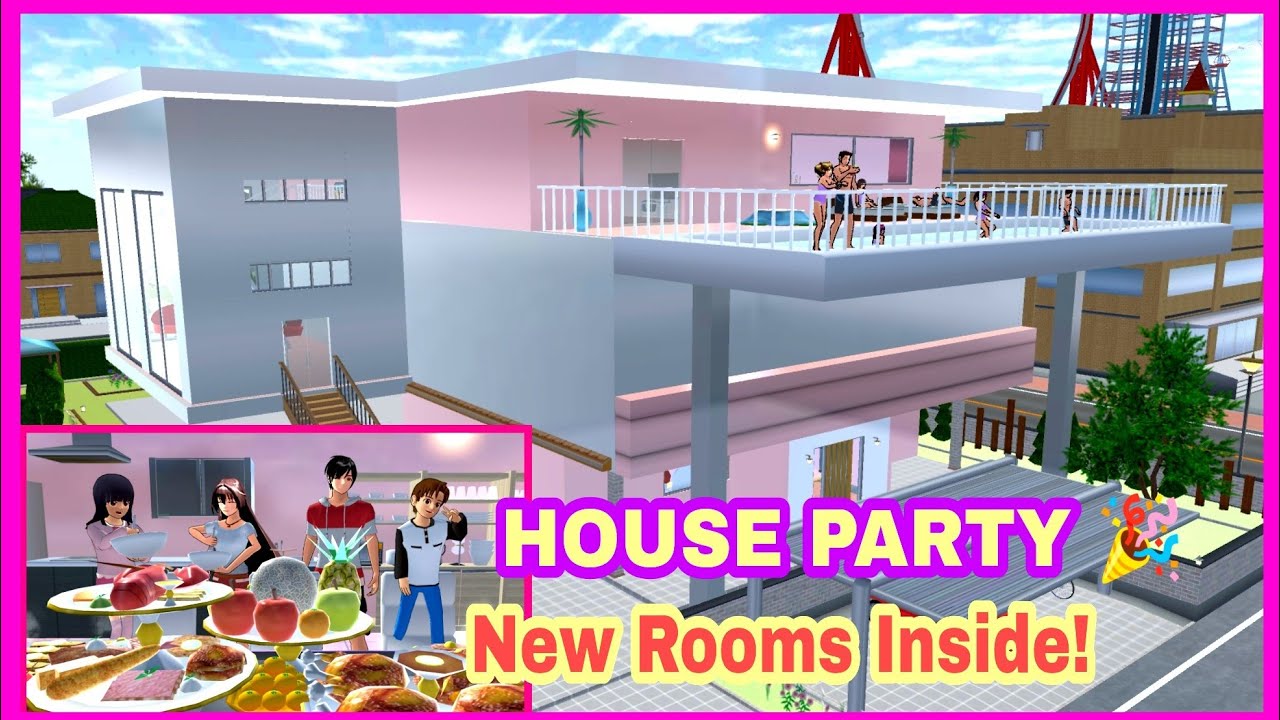 New Big Pink Girl's House with 2 Cute  Baby Bedrooms || PROPS ID || Sakura School Simulator