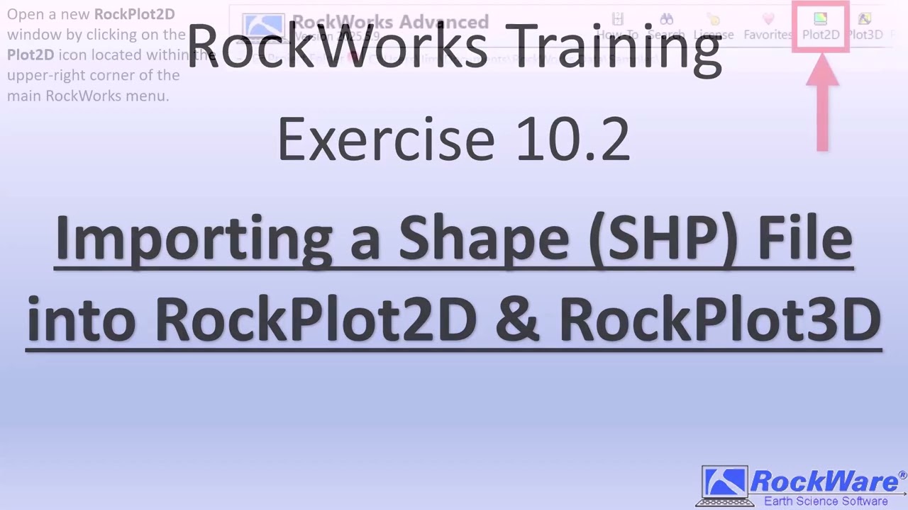 RockWorks Training Exercise #10 - Importing CAD, GIS, and Image Files into RockWorks