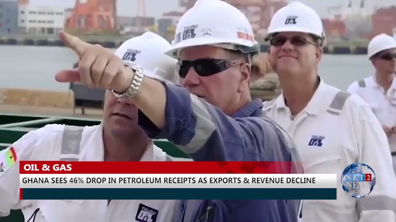 Ghana sees 46% drop in petroleum receipts as exports and revenue decline.
