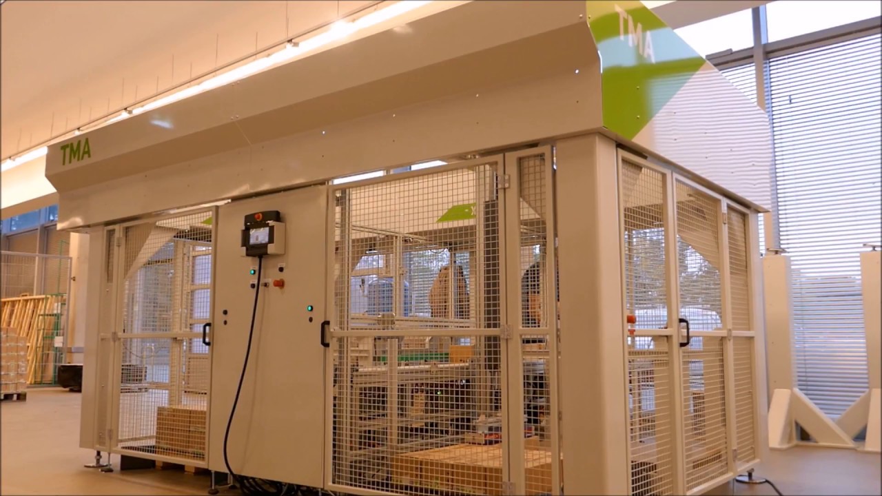 Palletising machine - palletLINE Palletizing system for cardboard containers